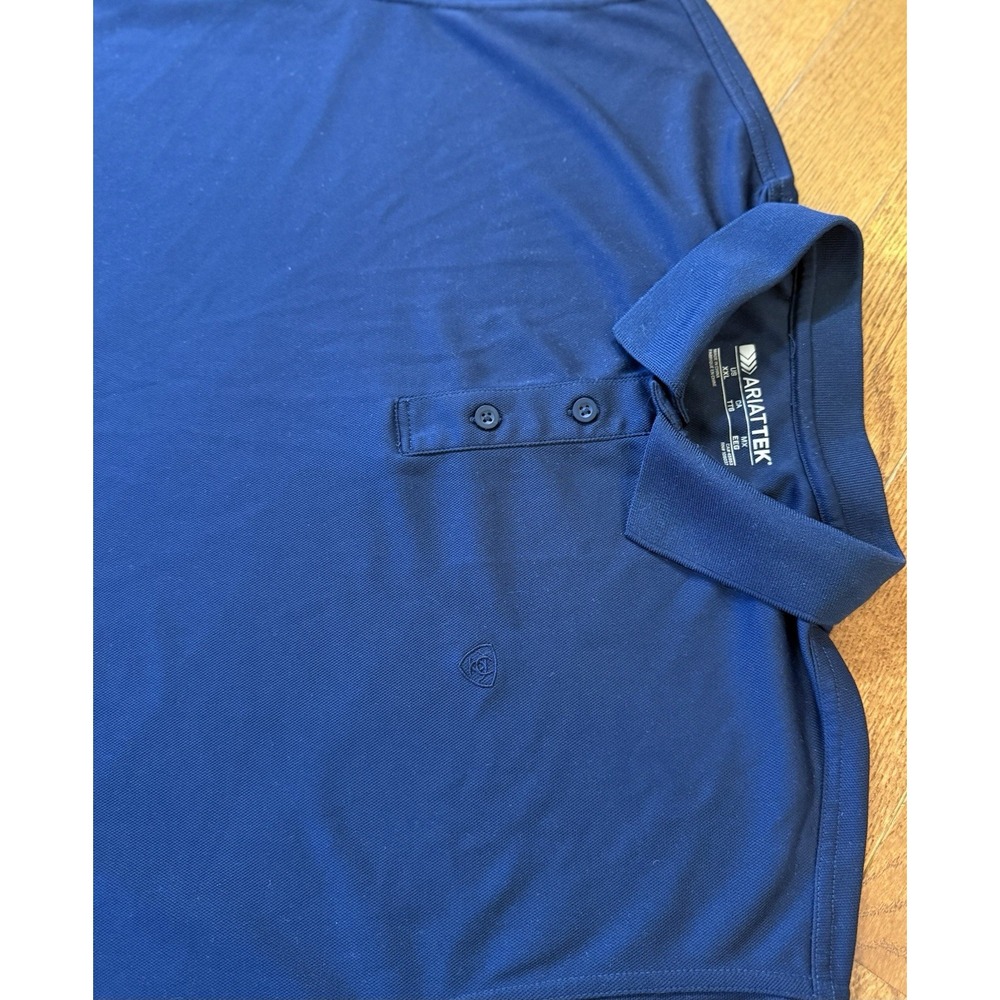 Ariat Polo Shirt Mens XXL Navy Blue AriatTEK  Golf Performance Stretch